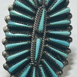 STERLING SILVER TURQOUISE RING 7.20GRS SIZE 6