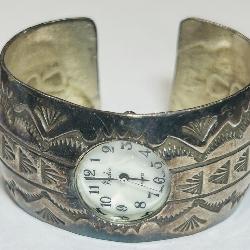 STERLING SILVER WATCH CUFF BRACELET 50.9 GRS