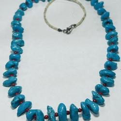 TURQOUISE/CORAL NECKLACE