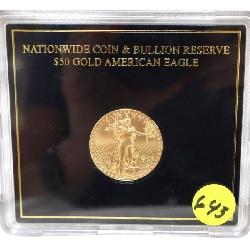 1 oz Gold American Eagle $50 Coin - Slabbed www.SouthJerseyAuction.com