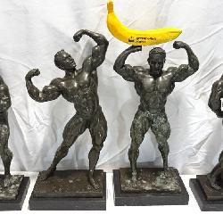 Lot # : 184 - Bronze Body Builder Statue - Charles