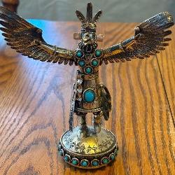S1 - STERLING SILVER & TURQUOISE EAGLE KACHINA