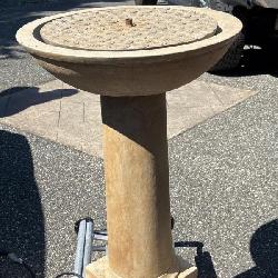 Campania International Cast Stone Pedestal Birdbath or Garden Fountain