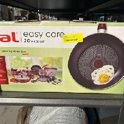 T-fal Easy Care Nonstick Cookware, 20 Piece Set, Red