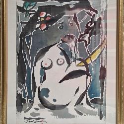 13 - SUNG KUN LEE ART FRAMED 22X18