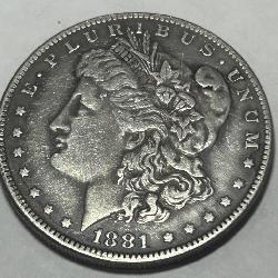 1881 MORGAN SILVER DOLLAR