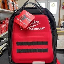 Milwaukee PACKOUT 10.3 in. W X 19 in. H Ballistic Nylon Backpack Tool Bag 48 pocket 