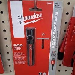Milwaukee 500 lm Black/Red LED Rechargeable Flashlight