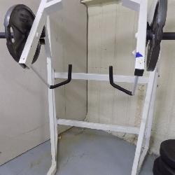 POWER THRUSTER PLATE LOADED JAMMER MACHINE - W/ TWO - 45LB WEIGHTS