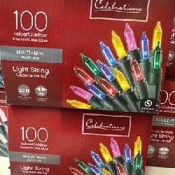 Celebrations Red Incandescent Mini Multicolored 100 ct String Christmas Lights