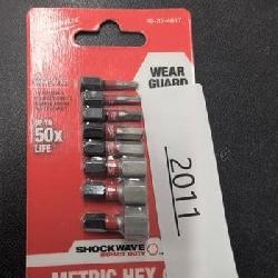 Milwaukee Shockwave Hex 1 in. L Impact Insert Bit Set Steel 8 pc