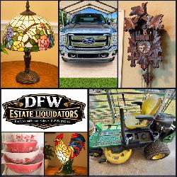 This Sat & Sun! Huge Weatherford Estate Sale! F250, Golf Cart, Vintage Pyrex, Fashion, Collectibles, Woodworking, Zero Turn, Appliances, Power Tools, Farm & Ranch and Much More!