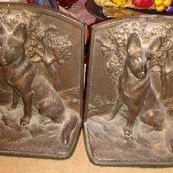 bronze bookends
