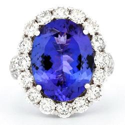 Tanzanite Diamond Gold Ring