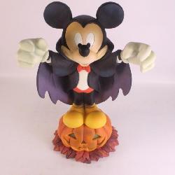 Disney Store Mickey Mouse as Dracula with Jack O Lantern Light Up Figurine