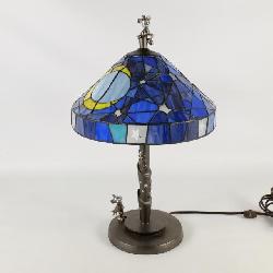 Mickey Mouse 75th Anniversary Stained Glass Lamp