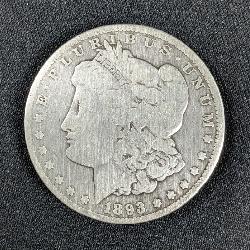 1893-CC Morgan 1oz Silver Dollar Coin, Carson City Mint Mark