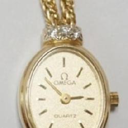 1047	14 K LADIES OMEGA WATCH AND BAND 1450, 10.17 DWT