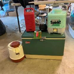Coleman Cooler, Lantern & Camping Gear Lot