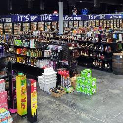 Walk-In 43-Door Lighted Cooler, Includes Some Shelving Inside Cooler, Contents Of Alcohol NOT Includ