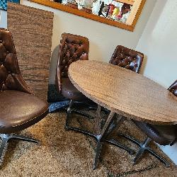 MCM Chromcraft Dining Table Seet