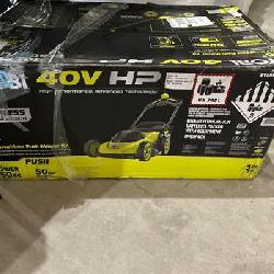 RYOBI 40V HP Brushless 20 in. Cordless Battery Walk Behind Push Lawn Mower