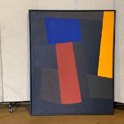 Dionigi Cossu Signed Abstract Oil On Linen Painting.