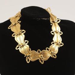 6250069: 14K Gold Harp Form Necklace, Carey Boone Nelson FJS3