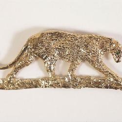 6250051: Large 14K Gold Panther Convertible Pendant and Brooch, Carey Boone Nelson FJS3