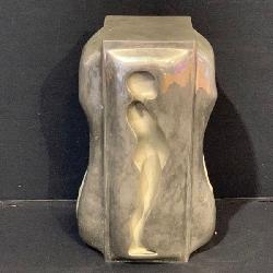 Unique Four-Sided Metal Sculpture Of An Inverted Nude Form.