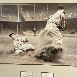 Fabulous Joe Dimaggio Professionally Framed And Matted Tribute Piece.