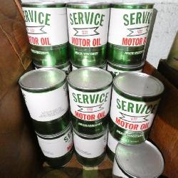 SERVICE MOTOR OIL CANS 