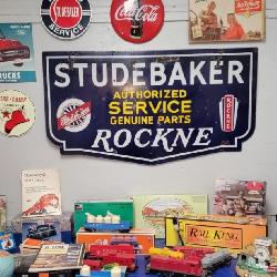 Great LARGE Studebaker DOUBLE SIDED porcelain sign !