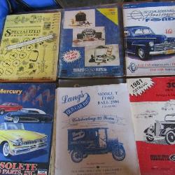 book lot includes mercury 49-72 obsolete ford parts, 1981 catalog antique and classic ford parts, sa