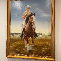 Oil on Canvas Cowboy & horse painting