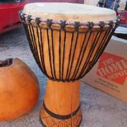 Kenya Drum , Congo Massai tribe size 23*13, hand made décor made in Kenya