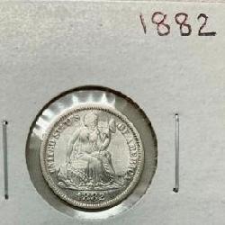 1882 SEATED LIBERTY DIME