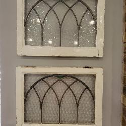 Antique leaded glass window panes