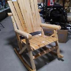 Outdoor wooden rocking chair