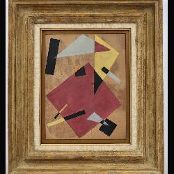 Attributed To Kisimir (Kazimir) Malevich 1878-1935 Russian Federation Artist Abstract Painting Signe