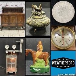 ~Incredible *Online Only* Weatherford Gallery Auction! Coins, Collectibles, Tiger Oak, Steampunk, G Harvey, Remington, Shipwreck, MCM, Nautical & Much More! Local P/U & Shipping Avail!
