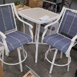 Patio Set Table & Swivel Chairs