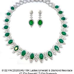 Emerald Necklace and Earring Set