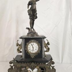Franz Hermle Brevettato Mantle Clock Bronze Figure