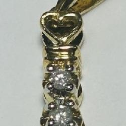 10KT YELLOW GOLD DIAMOND PENDANT WITH 17INCH
