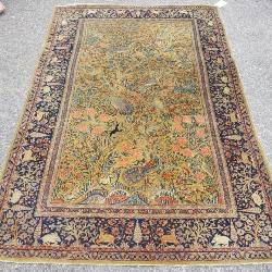 1088	PERSIAN WOOL RUG, APPROXIMATELY 4 FT 4 IN X 6 FT 6 IN