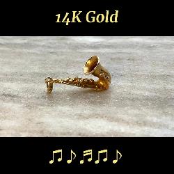 14k Gold Saxophone Jewelry