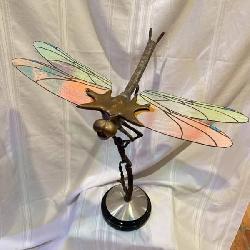 Dale Evers Signed Dragonfly Bronze 32'