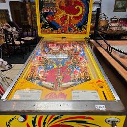 A Professional Home Model Bally Fireball Pinball Machine with manual. Model # 614-5000 Serial # 1455. Lights up but may need repair or a reset. Preview for working condition. 