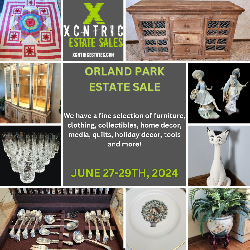 Orland Park Estate Sale by Xcntric Estate Sales June 27-29, 2024